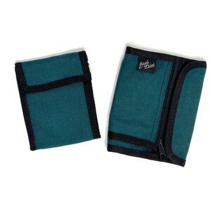 Vtg Eagle Creek Lot of 2 Travel Wallets Green Nylon Canvas Multi Pocket Gorpcore